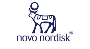 The image shows the Regeneron logo with the company name in blue, bold uppercase letters on a white background.